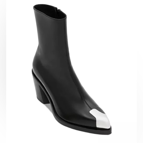 NEW Alexander McQueen block heel leather booties - Picture 2 of 12
